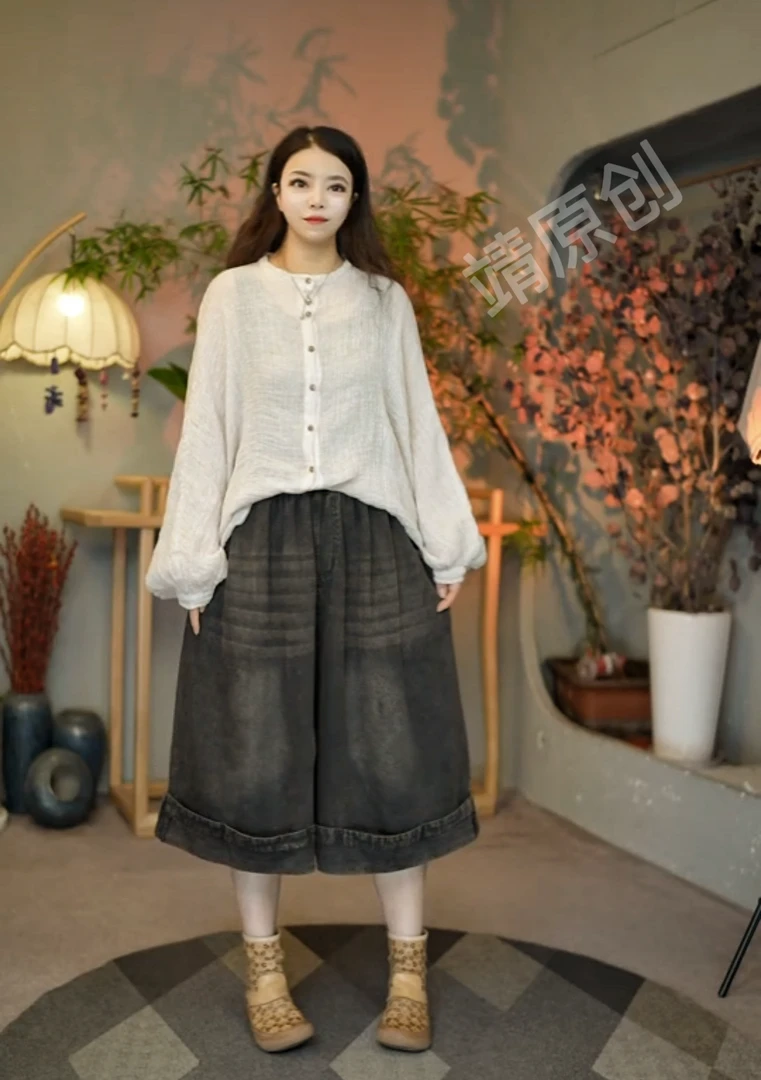 2777【靖靖原创】品牌订单压皱雨露麻外披（衣长68胸围150）