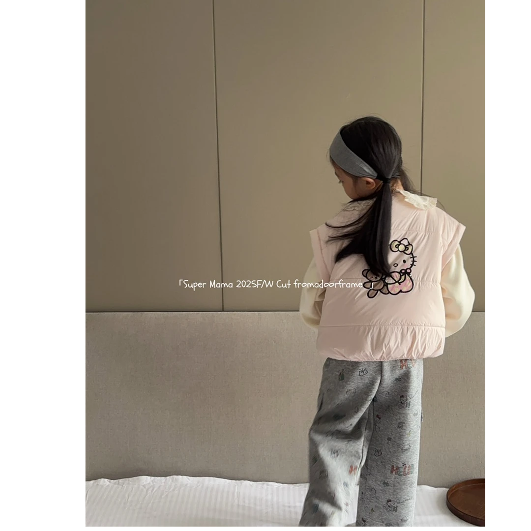 超妈家25年满印蝴蝶结Kitty运动裤