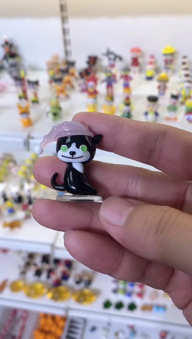 手工艺品琉璃晚安猫