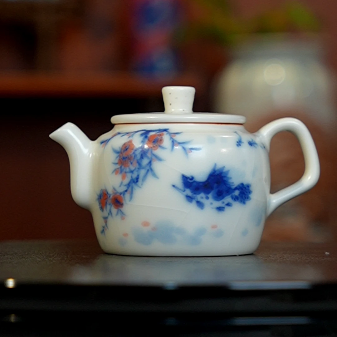 12.24/N00092/宁朝辉/溪陶坊/冰裂/象牙白/鳜鱼茶壶