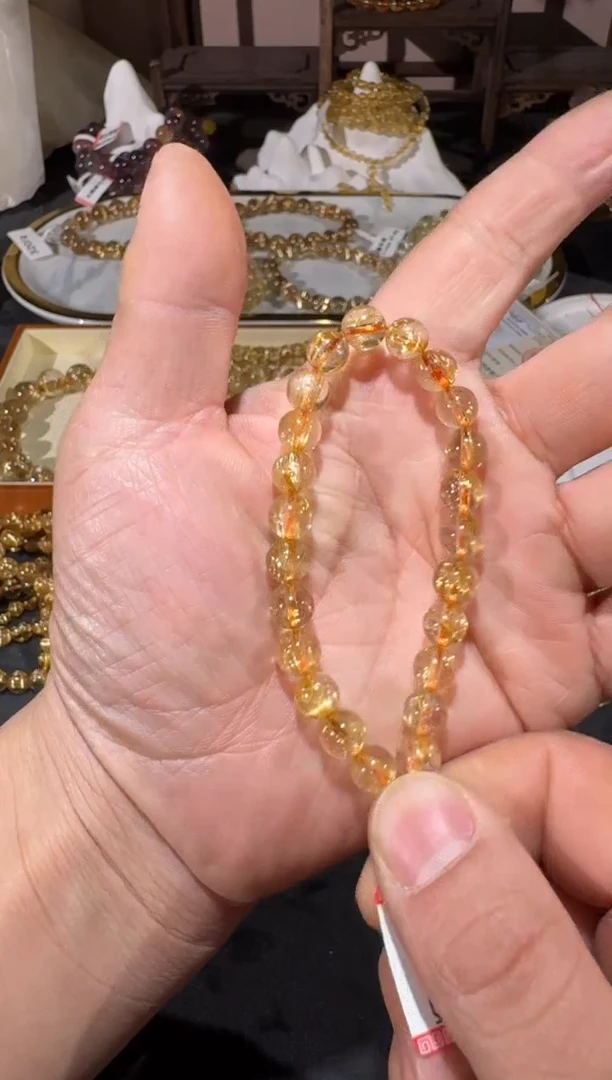 未镶嵌手串发晶SJ-959金发晶