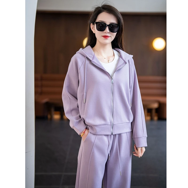 运动时尚套装女2025年春季新款韩版宽松显瘦休闲洋气卫衣两件套