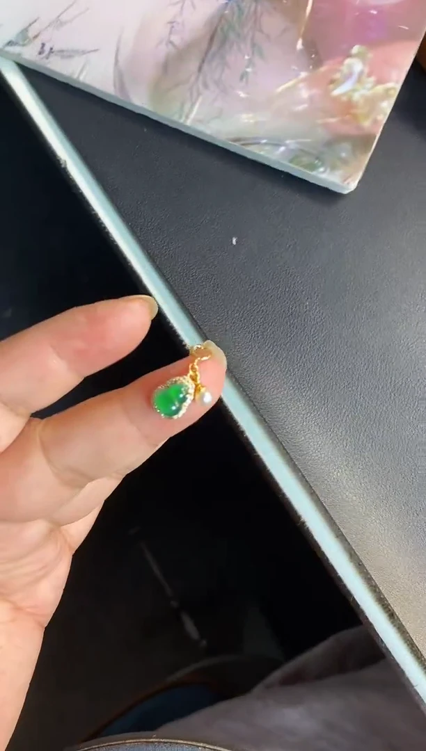 吊坠(不含链)银S925镶嵌翡翠1