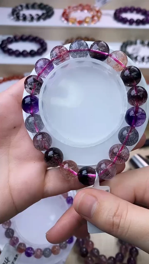 【闪购商品】水晶手链未镶嵌黑加仑超七单圈11m+