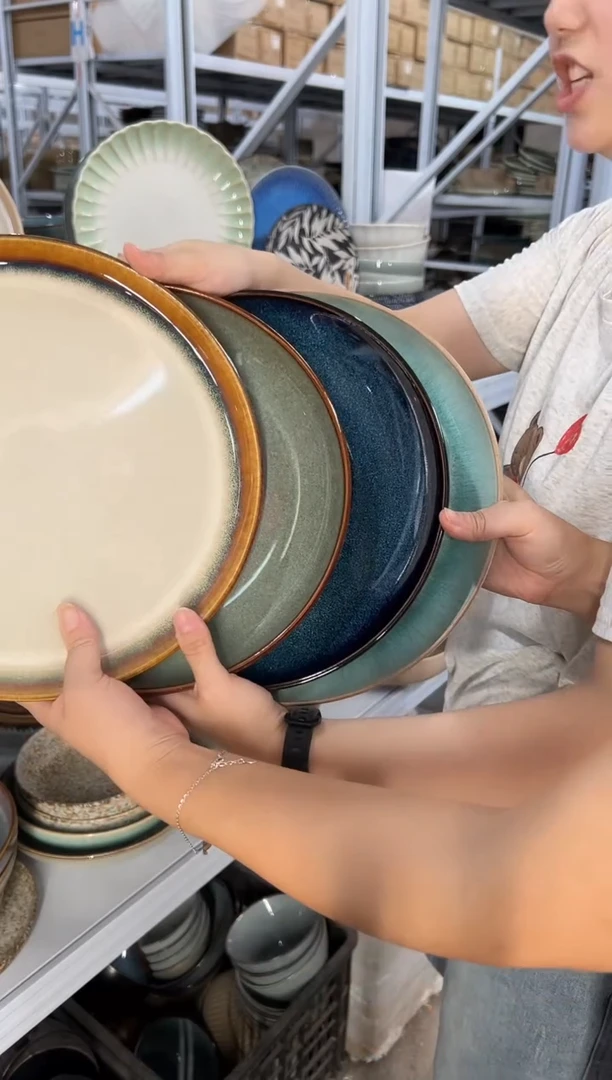 陶瓷外贸尾货瑕疵满20包邮X4 大盘