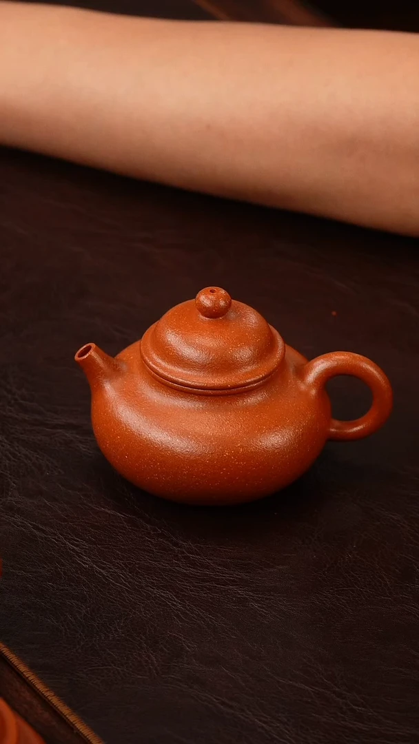 茶壶紫砂红降坡容天160cc