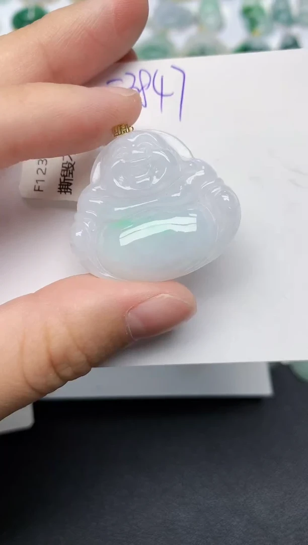 颈饰18K金镶嵌翡翠天然缅甸A货翡翠百元以上9元证书费自理