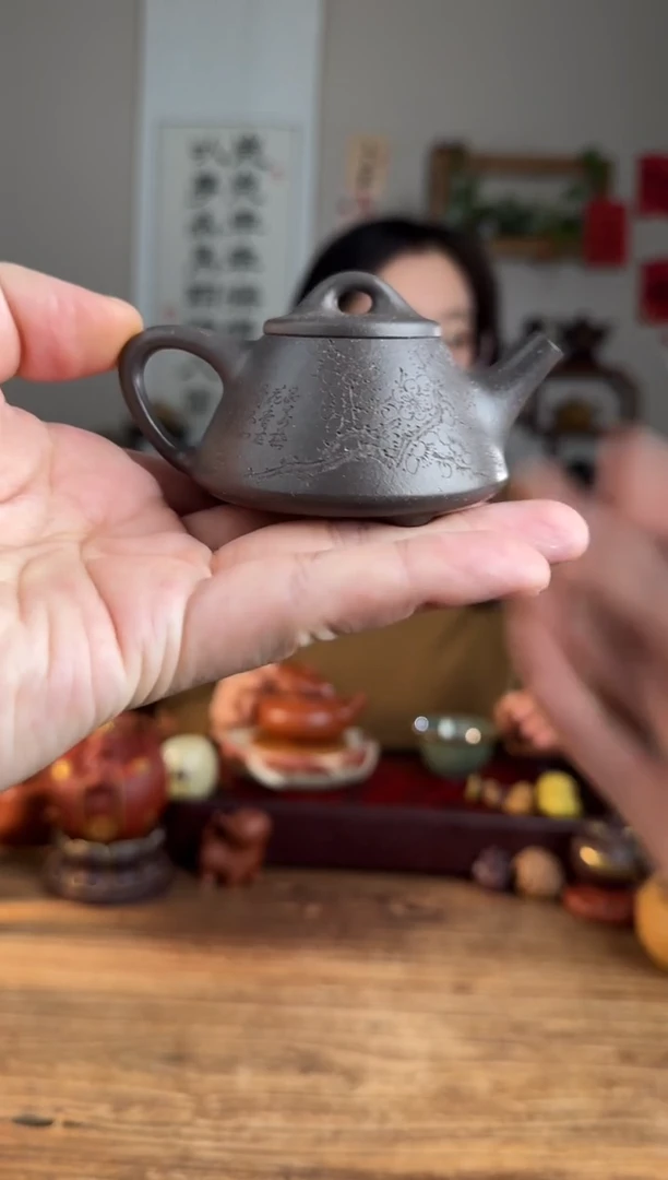 【闪购商品】紫砂茶壶子冶石瓢  天青