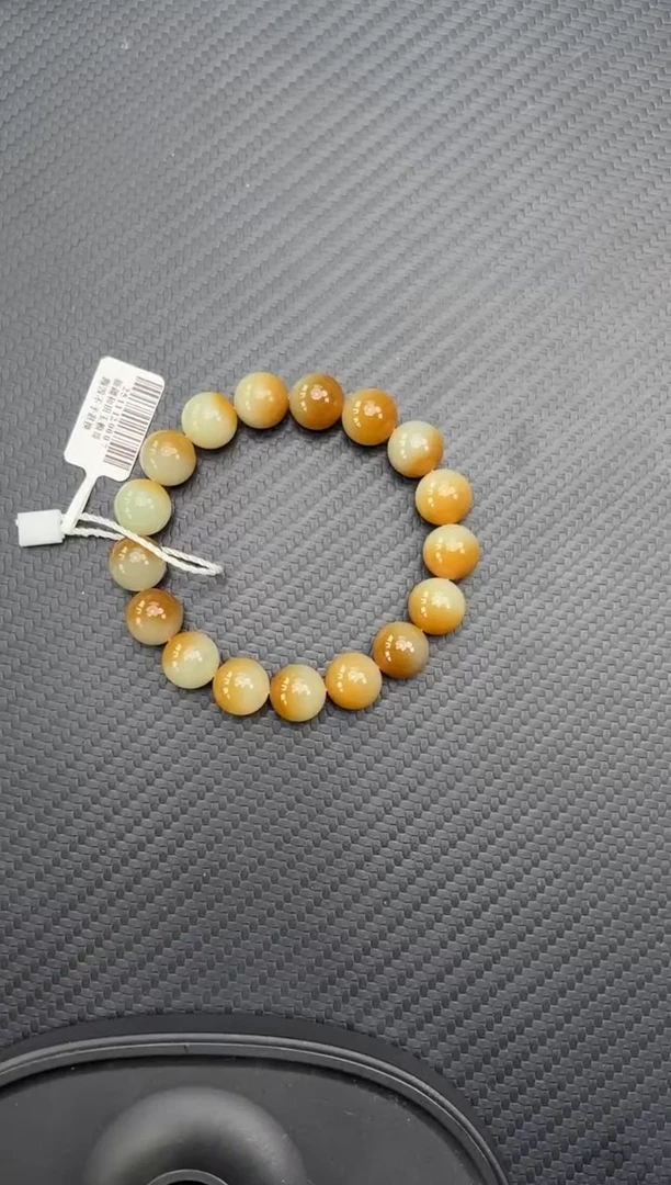 未镶嵌手串和田玉若羌微色差糖白聚宝盆卡12手串