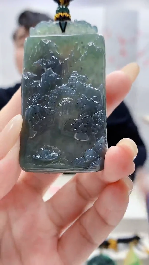 未镶嵌定制翡翠5060lr-毛货挂件46