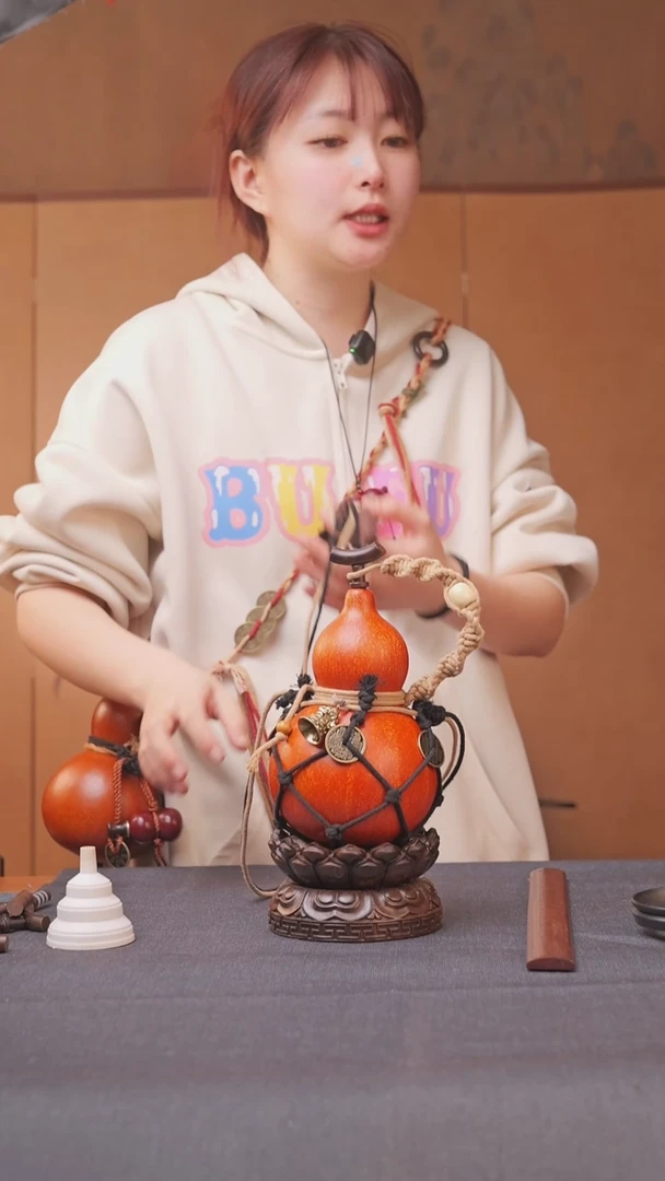 1586号链接精品大漆葫芦现货现发[一物一拍]不包含莲花底座