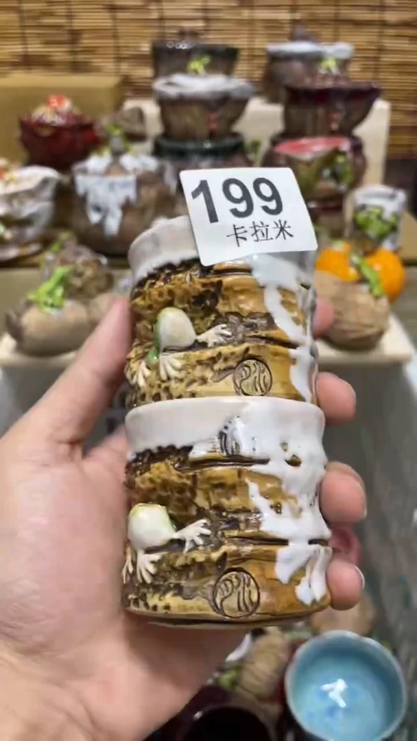朱*珠199精美粗陶手工柴烧