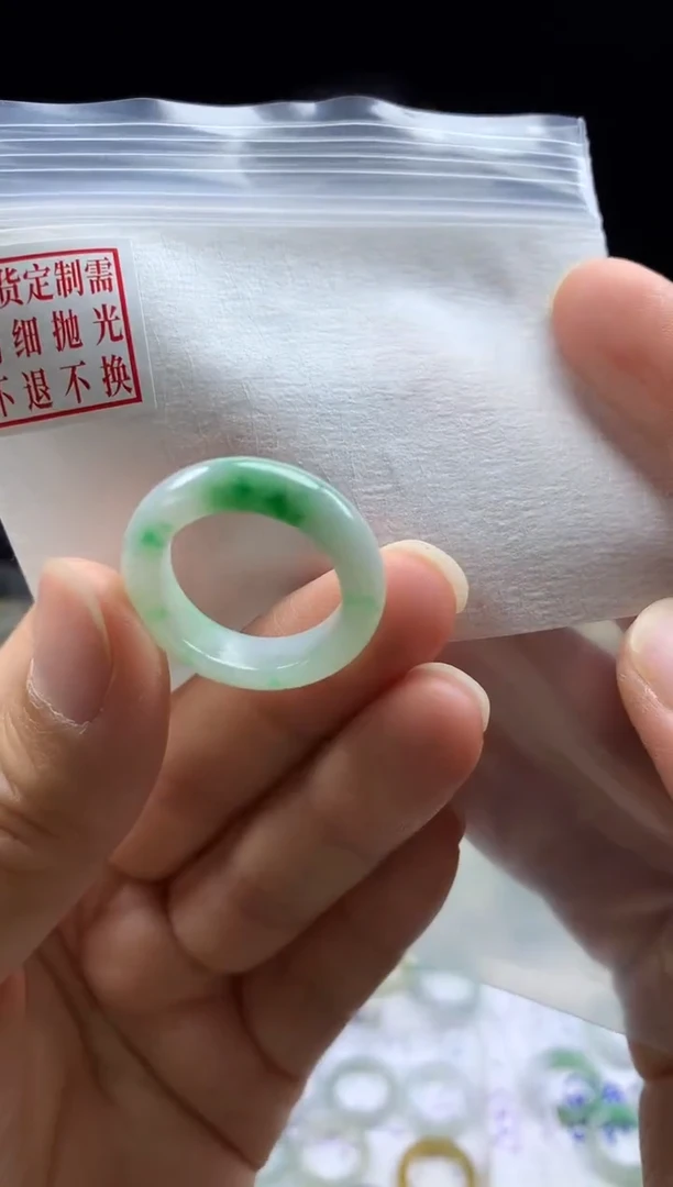 未镶嵌定制翡翠毛货需精细抛光戒圈15 #