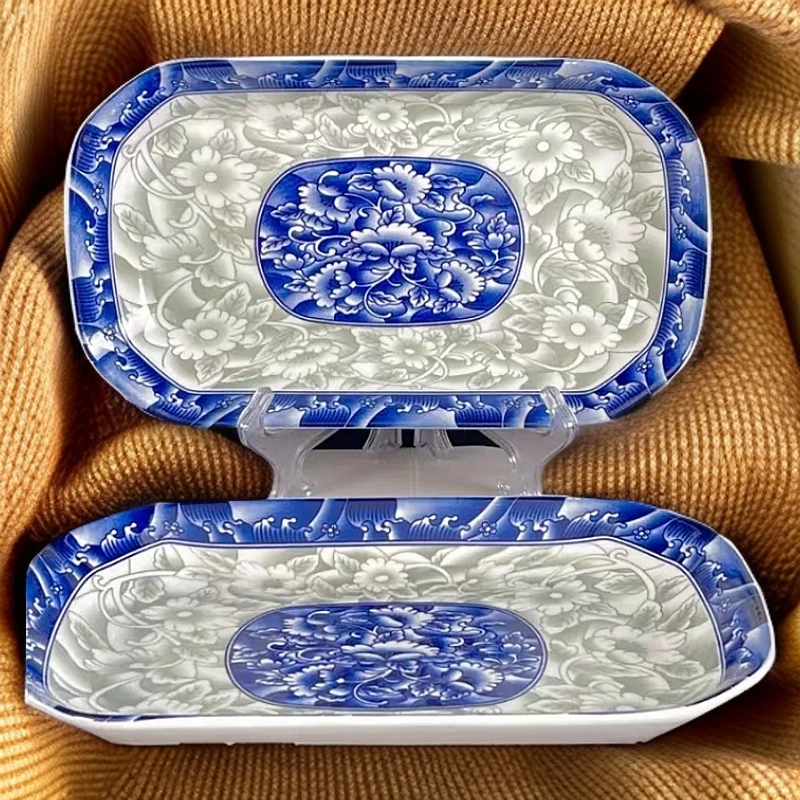 【百善瓷业】003青枝玉蔓鱼盘单个装