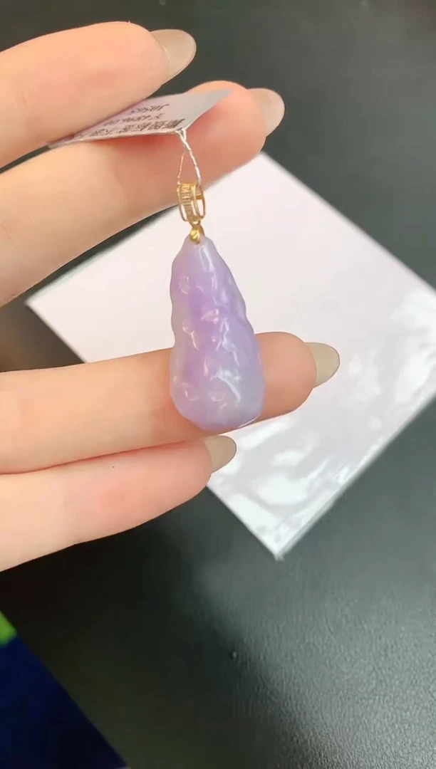 【闪购商品】翡翠颈饰18K金镶嵌赠礼盒证书 珍珍