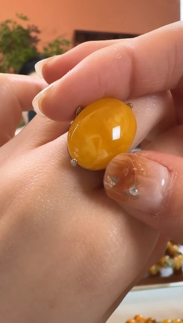 银S925镶嵌颈饰蜜蜡5181天然珠宝蜜蜡奇石假一罚十