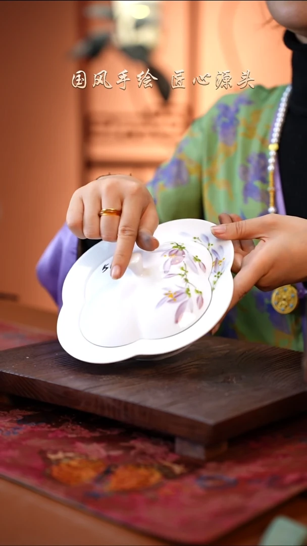 陶瓷景德镇高温釉中彩餐具（无毒无铅无镉）孤品款