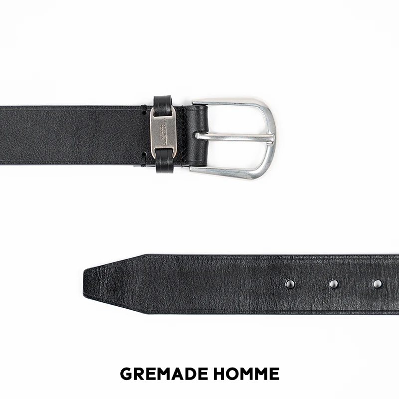 GREMADE 复古做旧进口牛皮宽幅腰带
