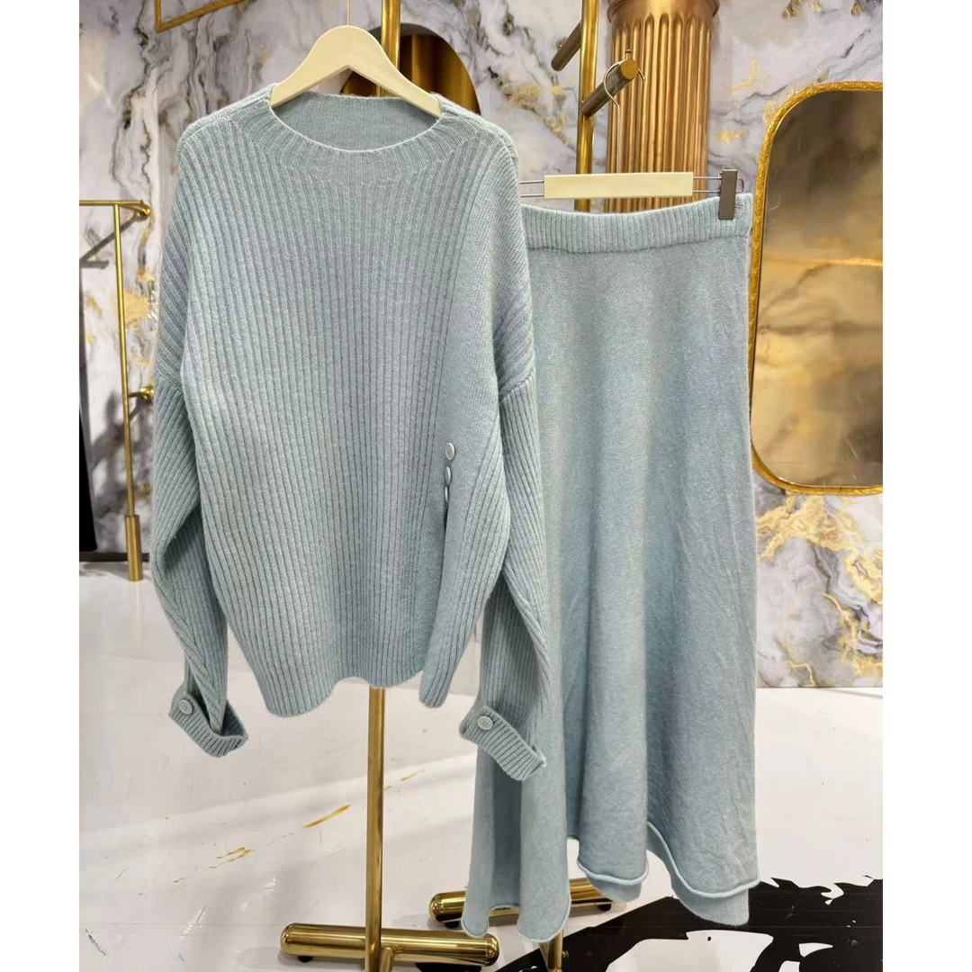 薇哥【韩国高端线订单】羊毛山羊绒套装#W064