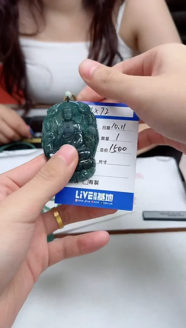 未镶嵌定制翡翠LX72翡翠吊坠带珠链-多样性发其一