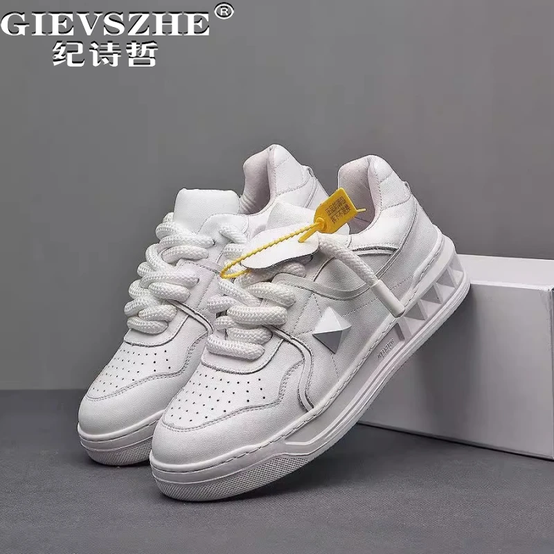 纪诗哲男鞋轻便厚底百搭运动鞋子男款时尚个性休闲鞋透气增高板鞋