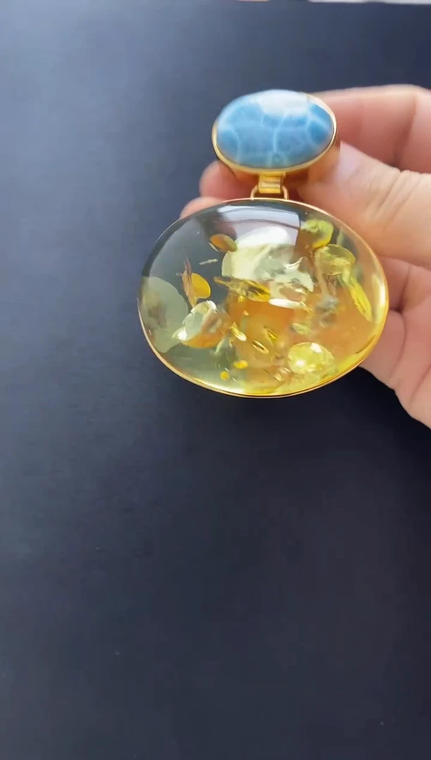 裸石琥珀未镶嵌吊坠