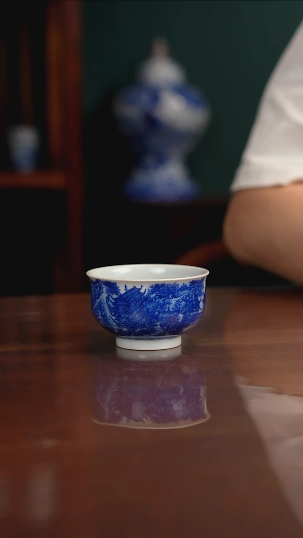 自成堂柴窑 春山楼台图
