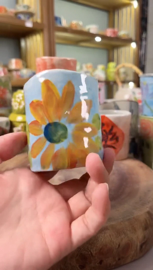 瓷片手绘高温釉下彩陶瓷