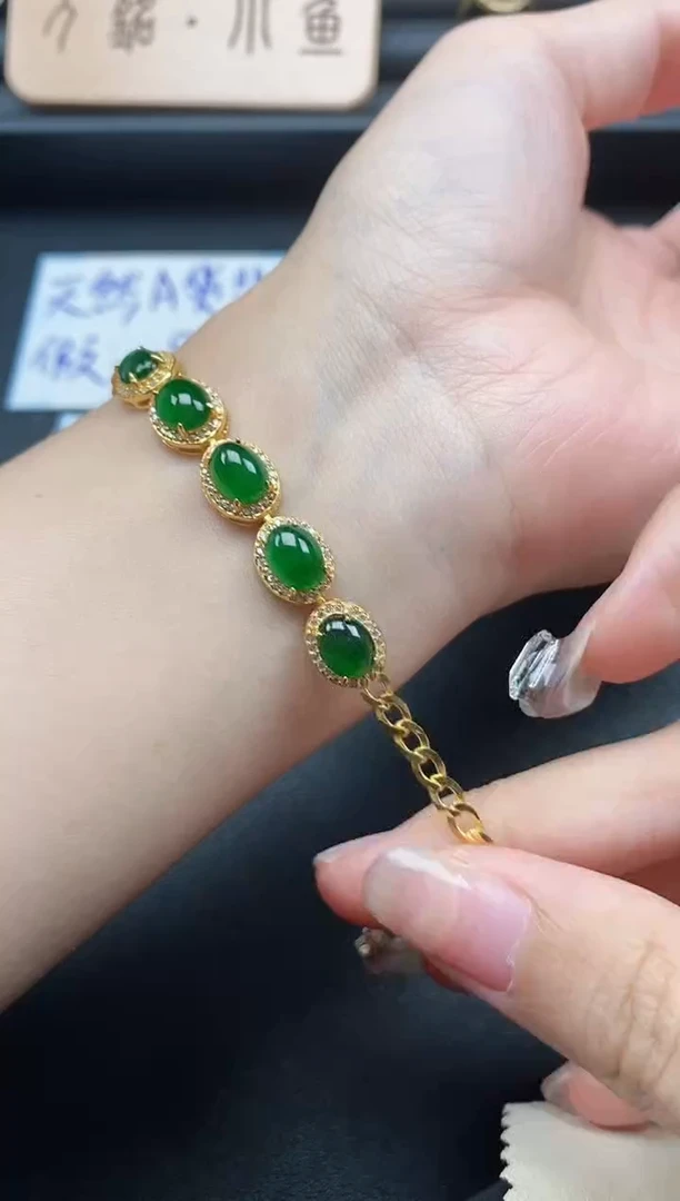 翡翠戒指银S925镶嵌5151-55