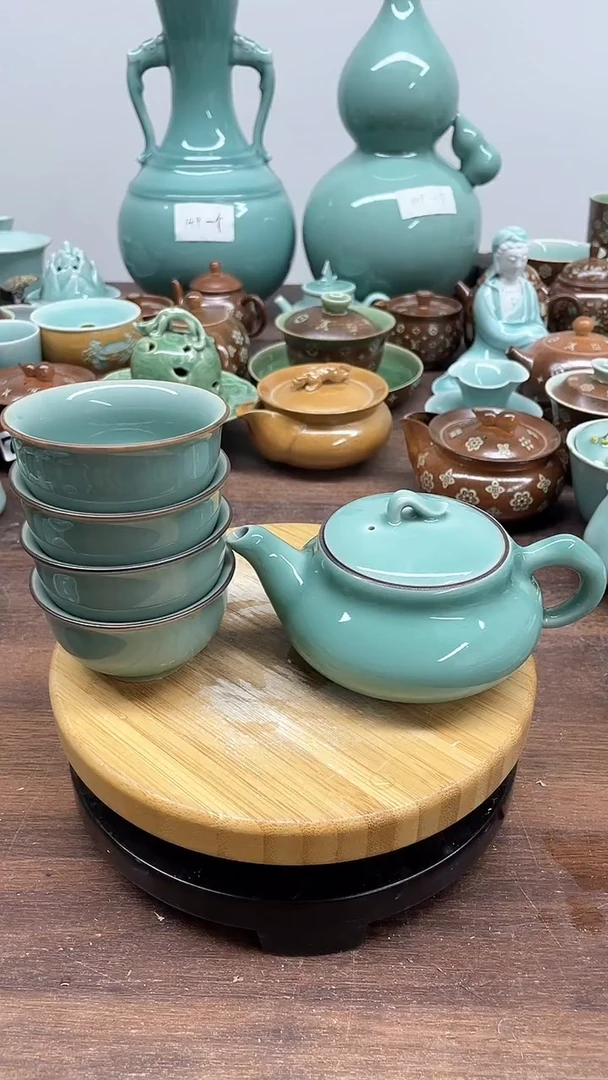 特价青瓷 一壶4杯微瑕