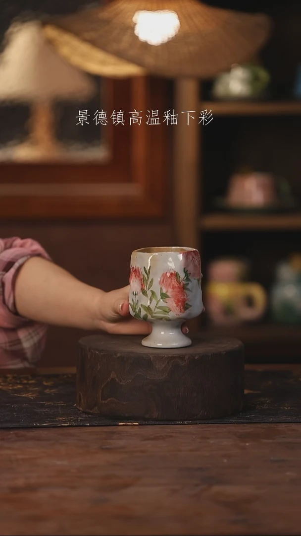 陶瓷景德镇高温釉下手绘陶瓷344