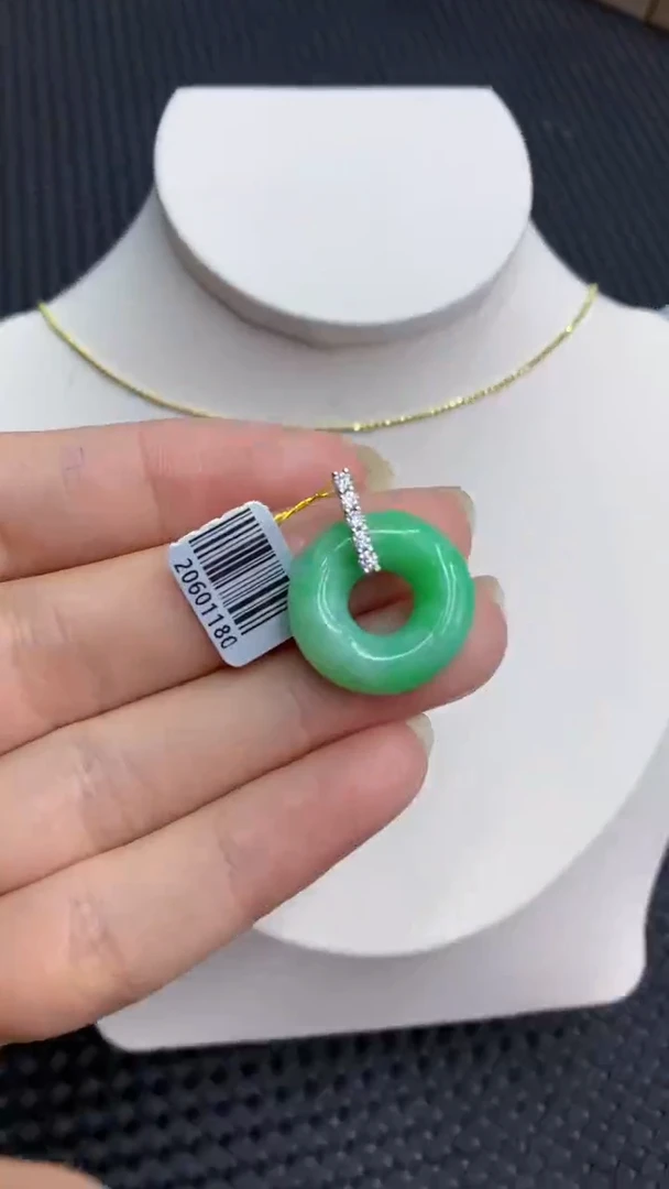 【闪购商品】翡翠颈饰18K金镶嵌            8