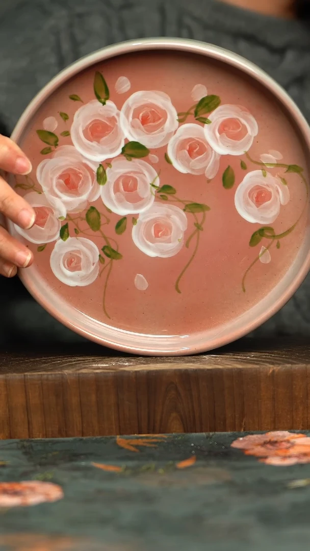 杯釉下彩手工手绘同款陶器