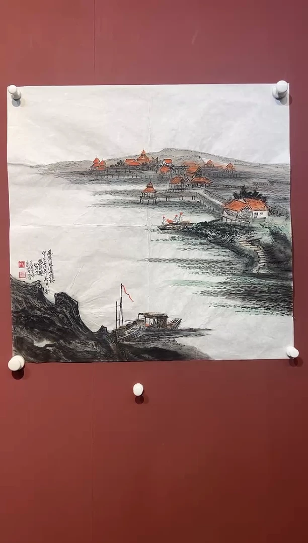 国画段保国 教授 四平尺山水作品