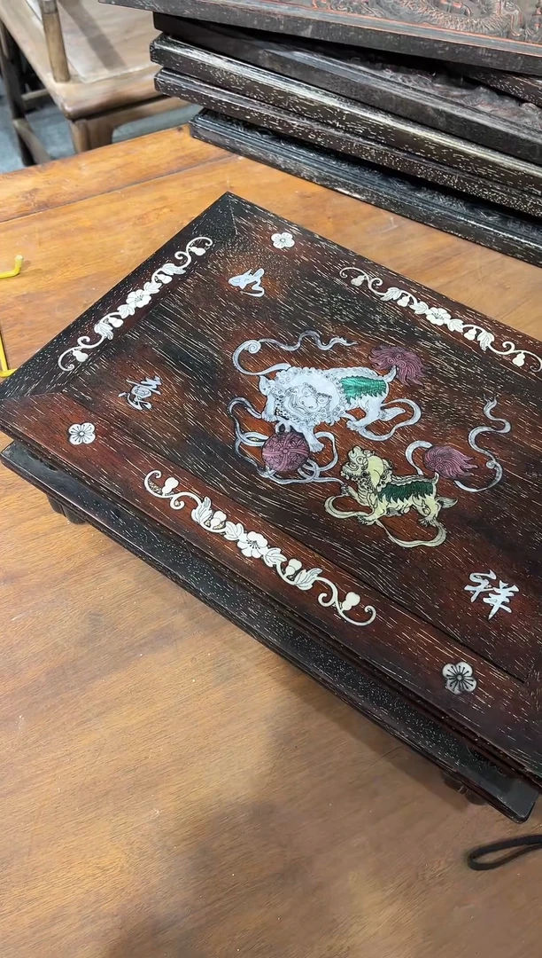 木紫檀事事如意炕桌