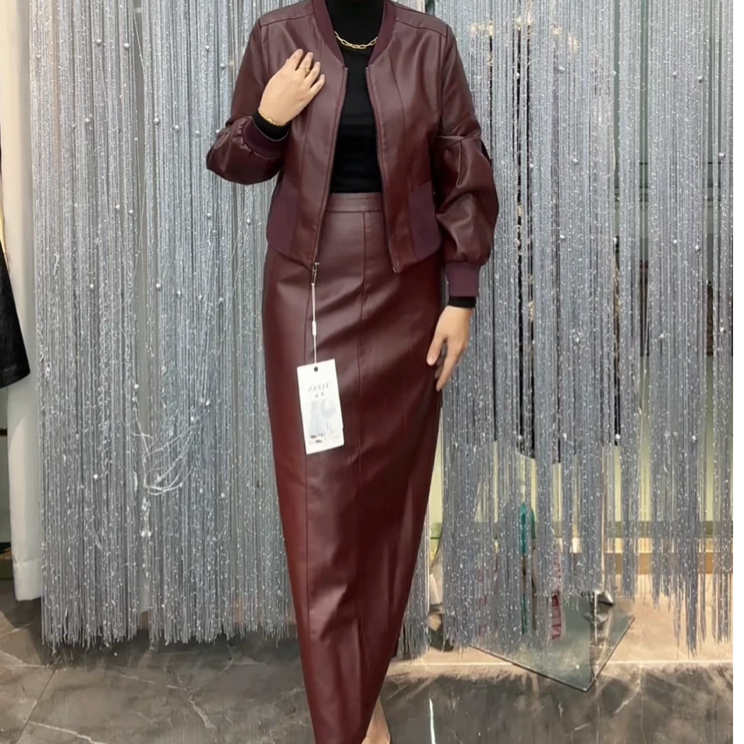 3333新款爆款春季皮衣套装