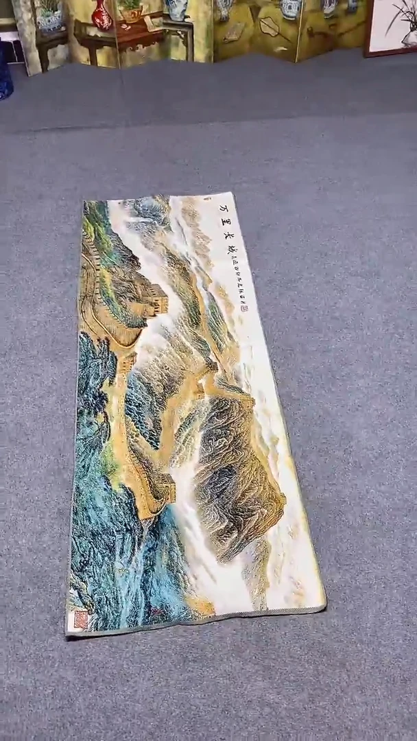 刺绣万里长城万里长城