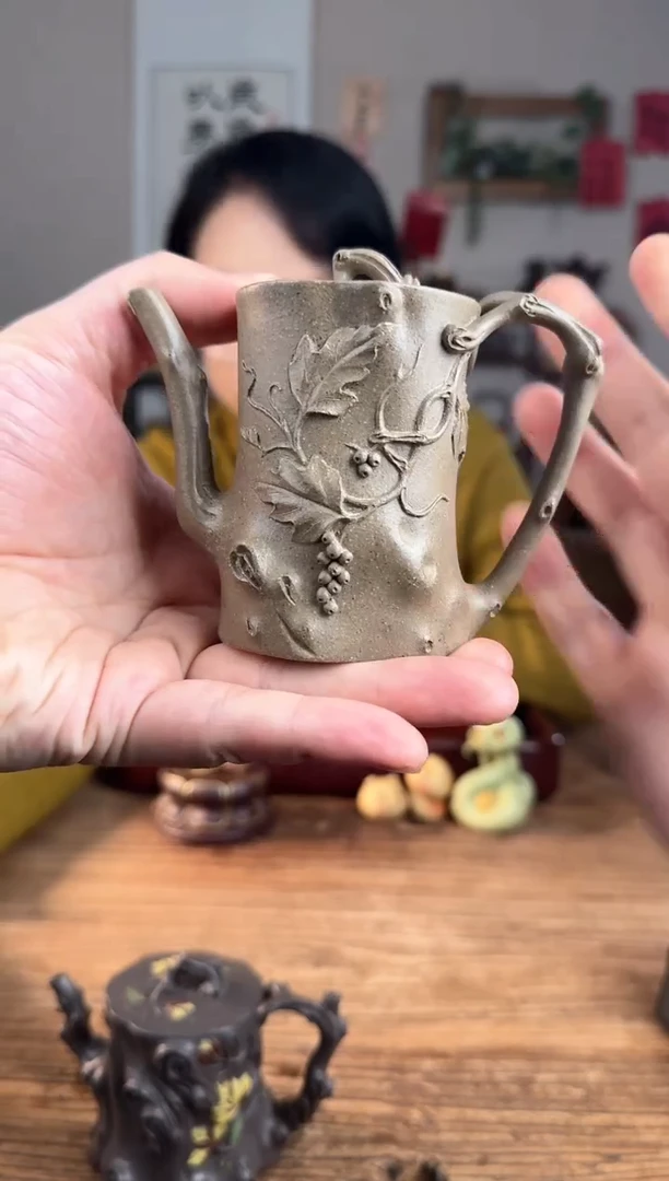 【闪购商品】紫砂茶壶葡萄桩   松花泥