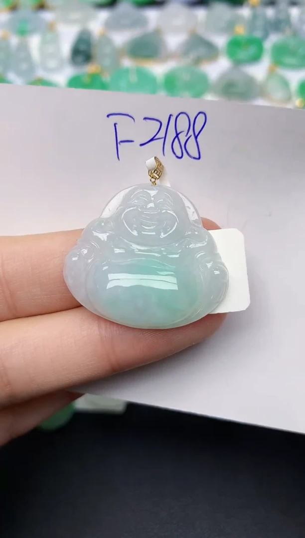 颈饰18K金镶嵌翡翠 天然缅甸A货翡翠百元以上9元证书费自理