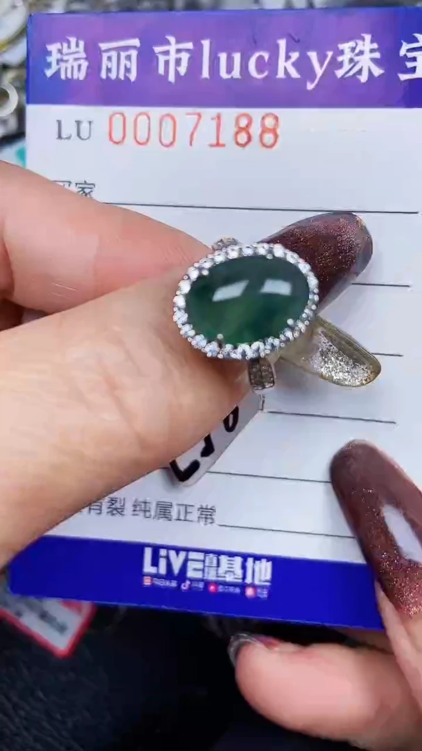 颈饰银S925镶嵌翡翠7188