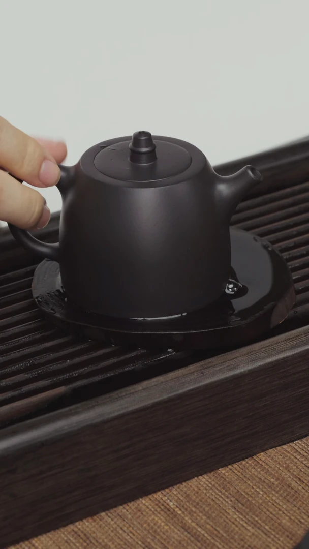 茶杯紫砂黑星土-汉铎-还原烧-约150cc