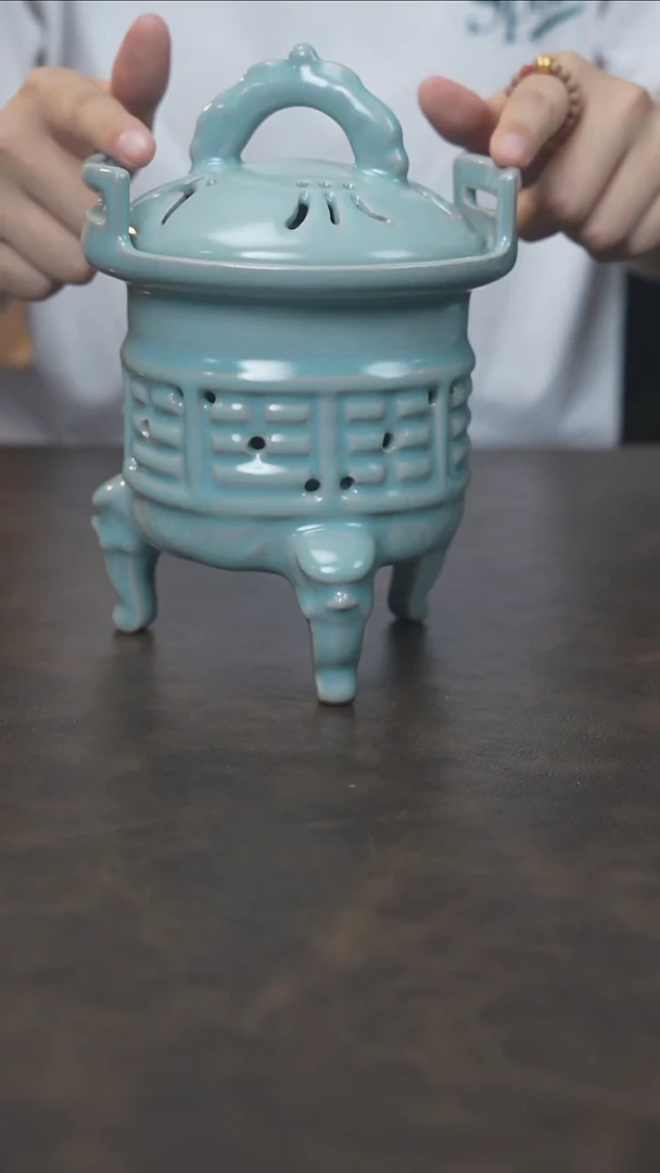 八卦炉 汝瓷 （拾汝）（天青）