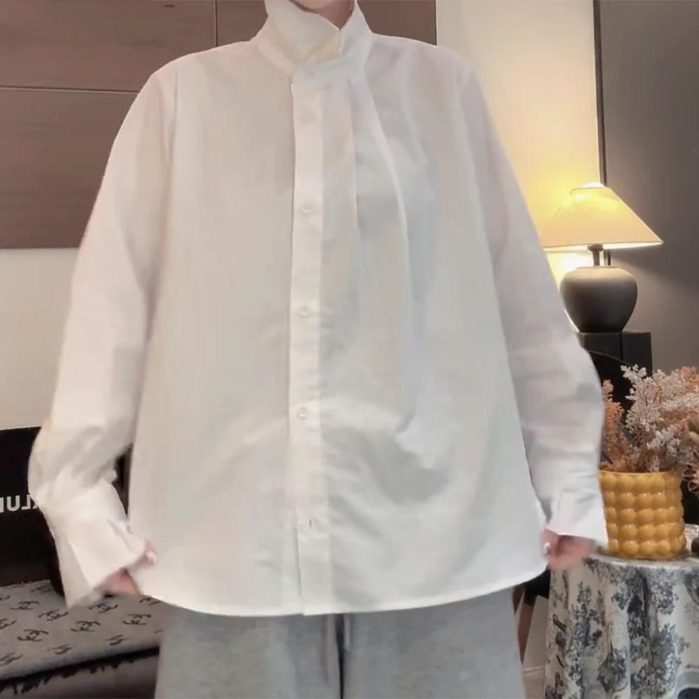 原创设计欧货气质休闲时尚百搭长袖“精梳棉”格纹花苞衬衣 C6237