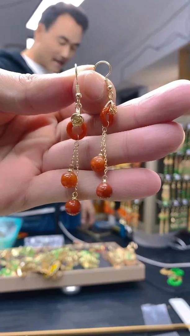 【闪购商品】翡翠耳饰合金264翡翠耳钩