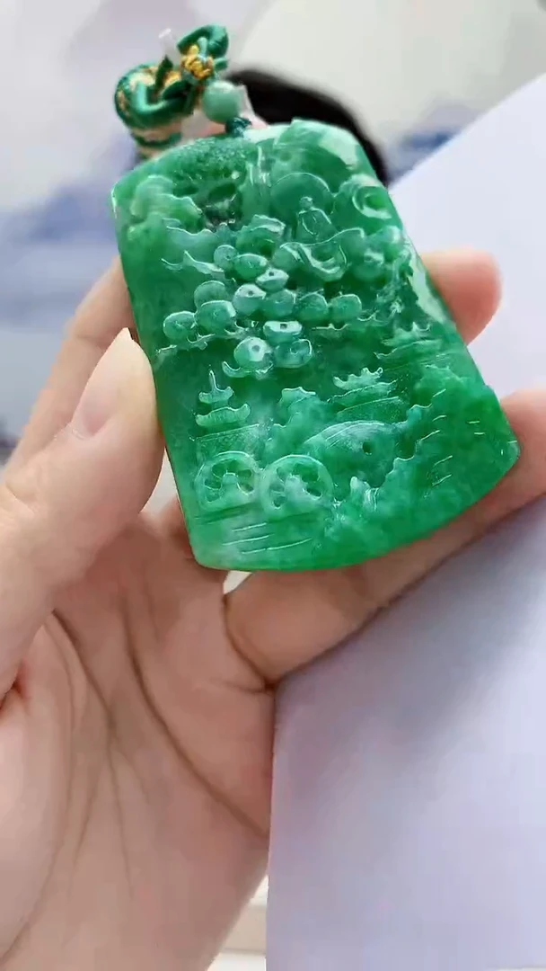 未镶嵌定制翡翠1502lr-毛货挂件73