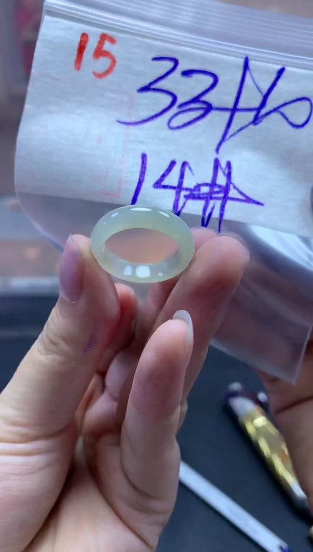 未镶嵌定制翡翠戒圈14#43毛货需精细抛光