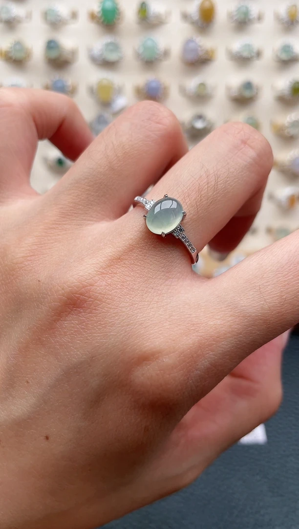 【闪购商品】翡翠戒指银S925镶嵌1111