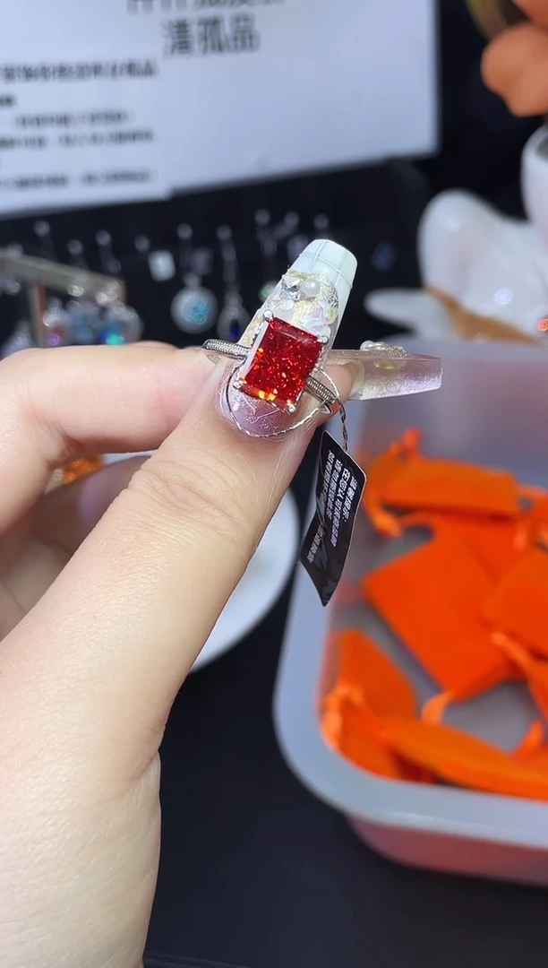 S 925纯银高碳钻饰品清孤品戒指14