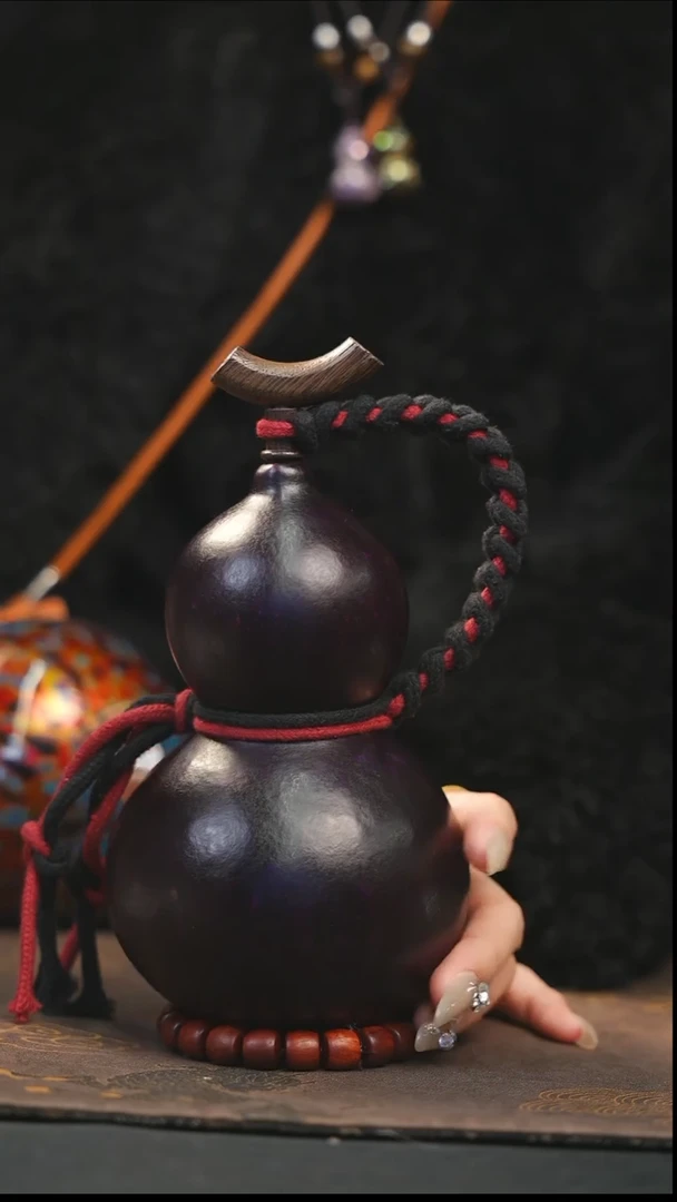 【闪购商品】XK121大漆酒葫芦不包手串及旋转底座