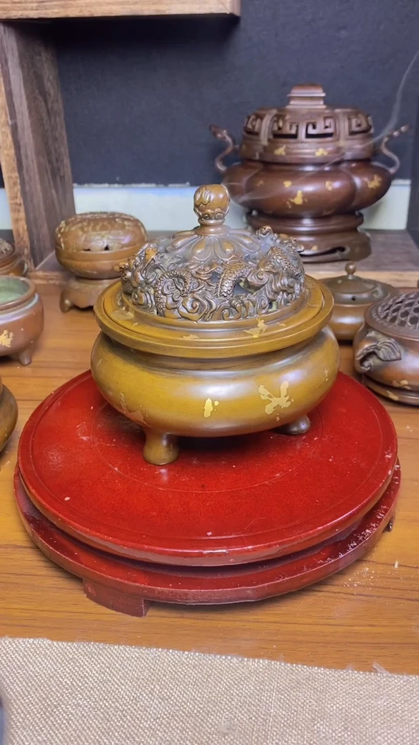 【闪购商品】苏工 普工精品铜 摆件熏香炉/摆件